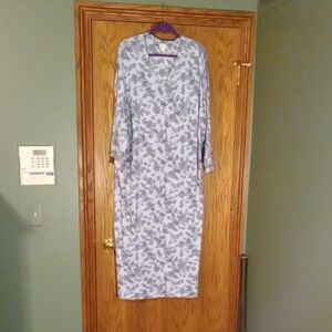 Women's Aria Collection V Neck Pullover Knit Lounge Maxi Nightshirt